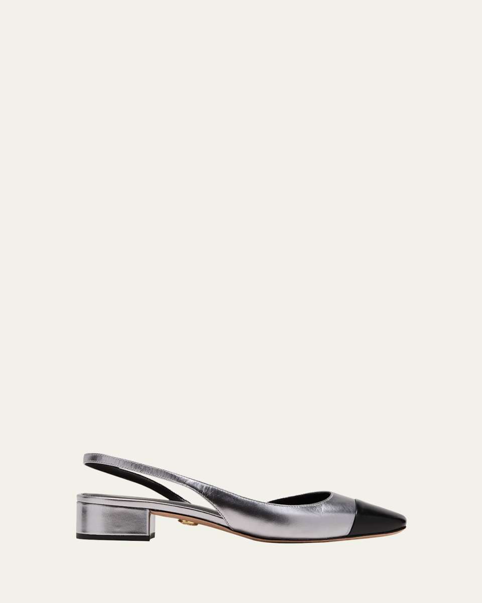 Cecile Metallic Slingback Ballerina Flats